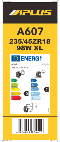235/45-18XL Aplus A607 98W