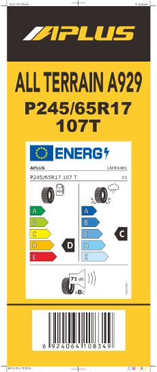 APlus A929 A/T BSW 245/65 R17 107T cena 98,55 €