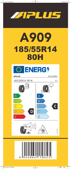 185/55-14 Aplus A909 AllSeason 80H 3PMSF