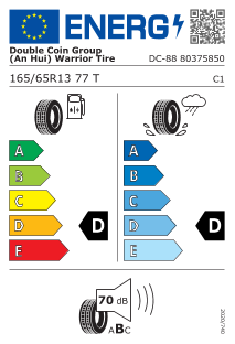 165/65 R13 77T