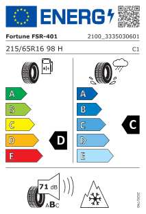 215/65 R16 TL 98H FITCLIME FSR-401 BSW M+S 3PMSF