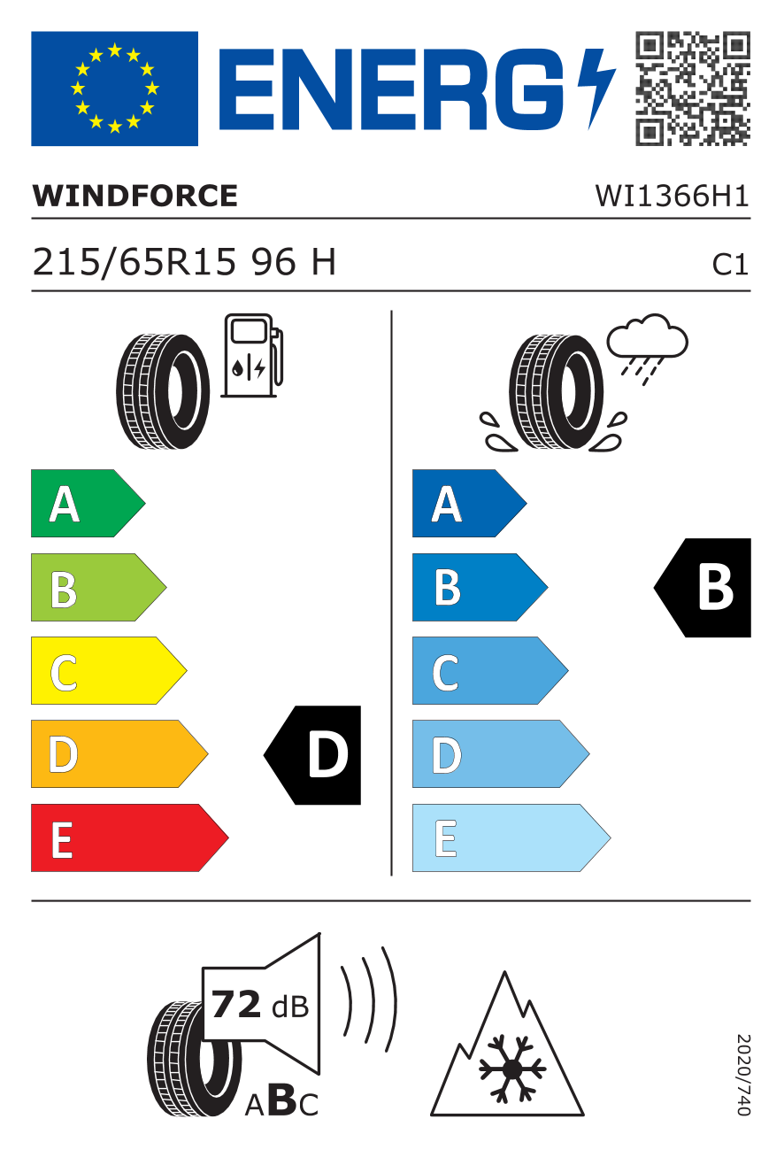215/65 R15 TL 96H CATCHFORS A/S BSW M+S 3PMSF