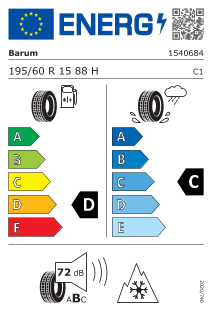 195/60HR15 BARUM TL QUARTARIS 5 (EU) 88H *E*