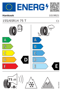 155/65 R14 75T, Nordiske vinterdekk