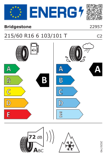 215/60-16C Bridgestone Duravis All Season EVO 103/101T 3PMSF