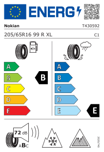 205/65 R16 99R XL, Nordiske vinterdekk