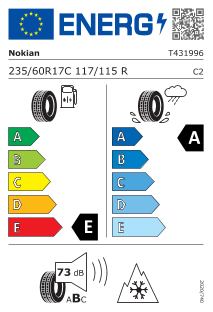 Nokian Snowproof C 235/60 R17 117/115R pris 2074,90 kr