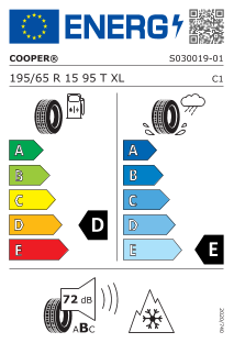 195/65 R15 TL 95T WEATHERMASTER WSC XL M+S STUDDA BLE BSW M+S 3PMSF