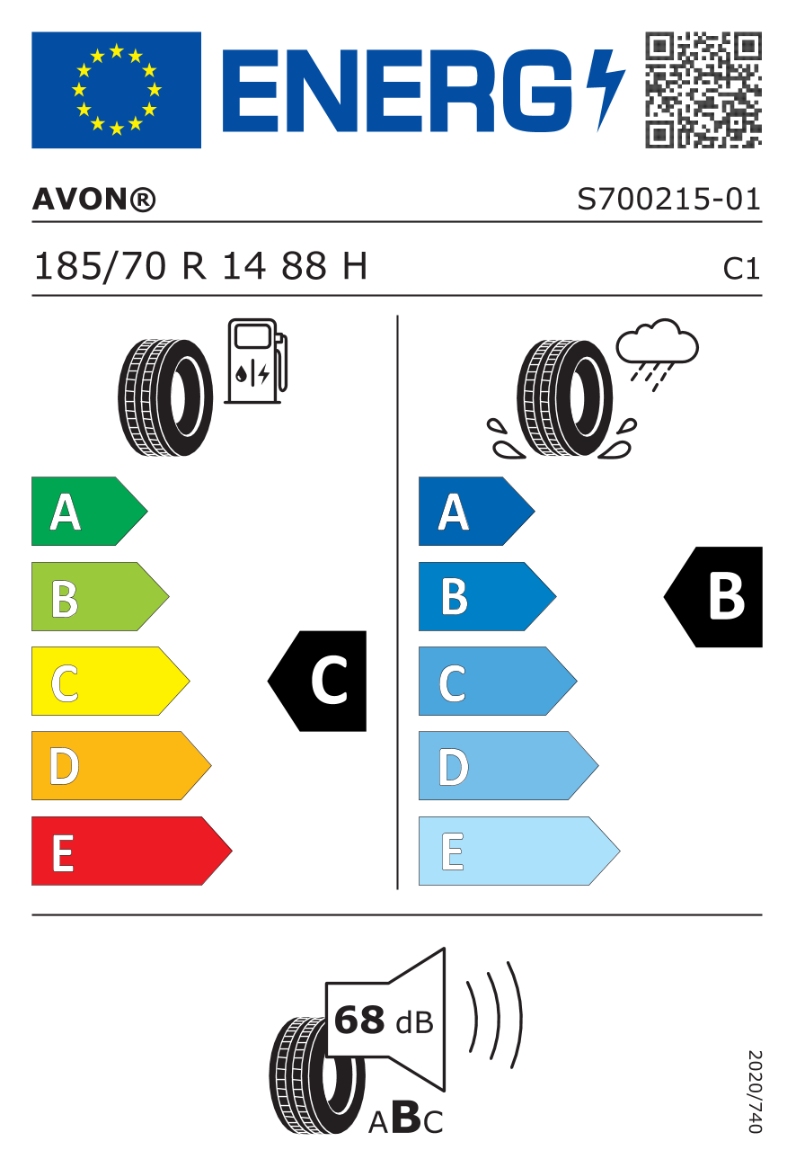 185/70 R14 88H