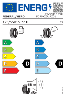175/55 R15 TL 77H FORMOZA AZ01 BSW