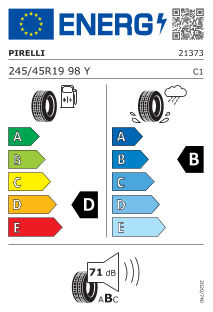 245/45 R19 TL 98Y PZERO RFT * RR+WG