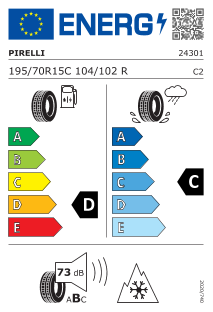 195/70 R15 TL 104/102R CARRIER WINTER