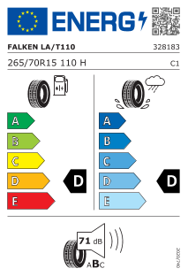 265/70 R15 110H