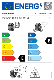 225/35-19XL Vredestein Wintrac Pro 88W 3PMSF