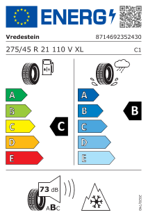 275/45-21XL Vredestein Wintrac Pro 110V 3PMSF