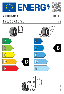195/65-15 Yokohama A349 Aspec 91H OE: Mazda 3