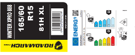 165/60 R15 TL 81H WINTER XPRO 888 XL BSW M+S 3PMS F