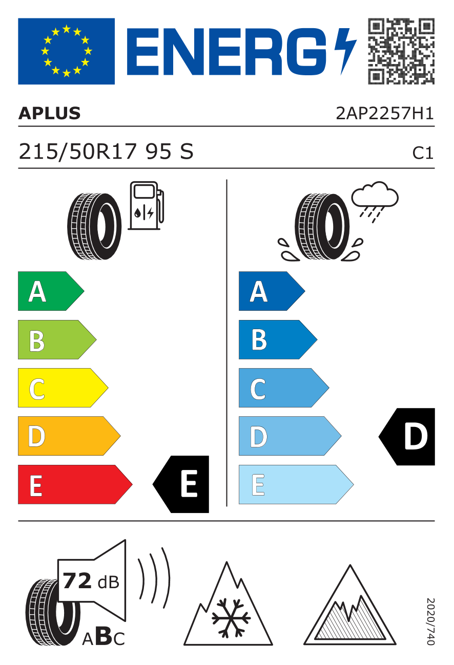 215/50 R17 TL 95S A506 XL BSW M+S 3PMSF