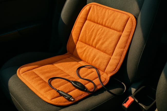 Los stoelverwarmingskussen aangesloten via sigarettenaansteker