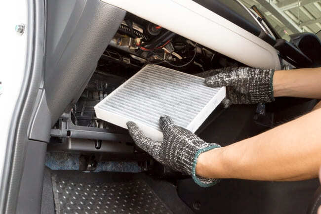 Cabin air filter location