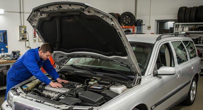 Storingen van de brandstofdruksensor Volvo V70 v.2