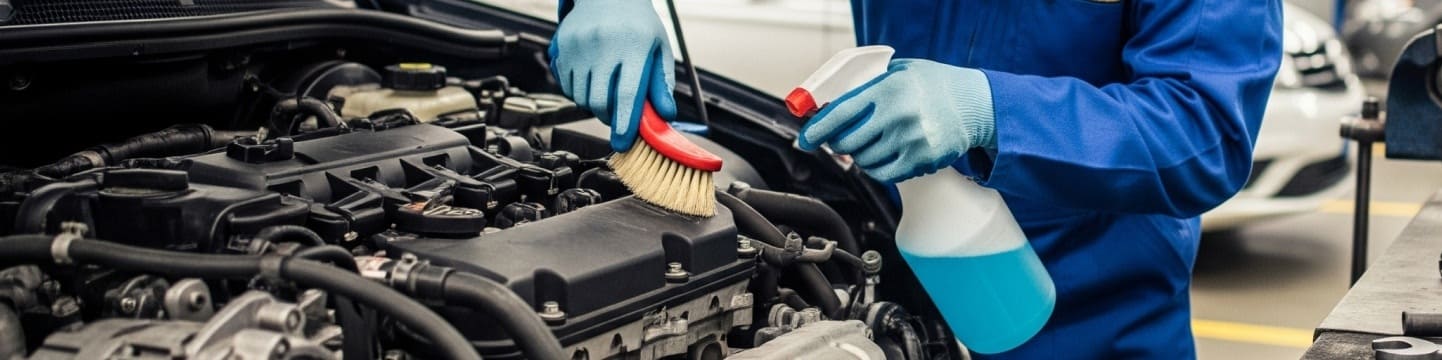 Wie kann ich einen Motor reinigen?