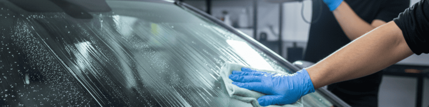 Wie perlt Wasser von Autoscheiben ab?