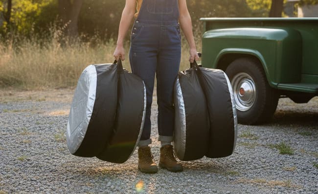 Taille standard des housses de roue de secours
