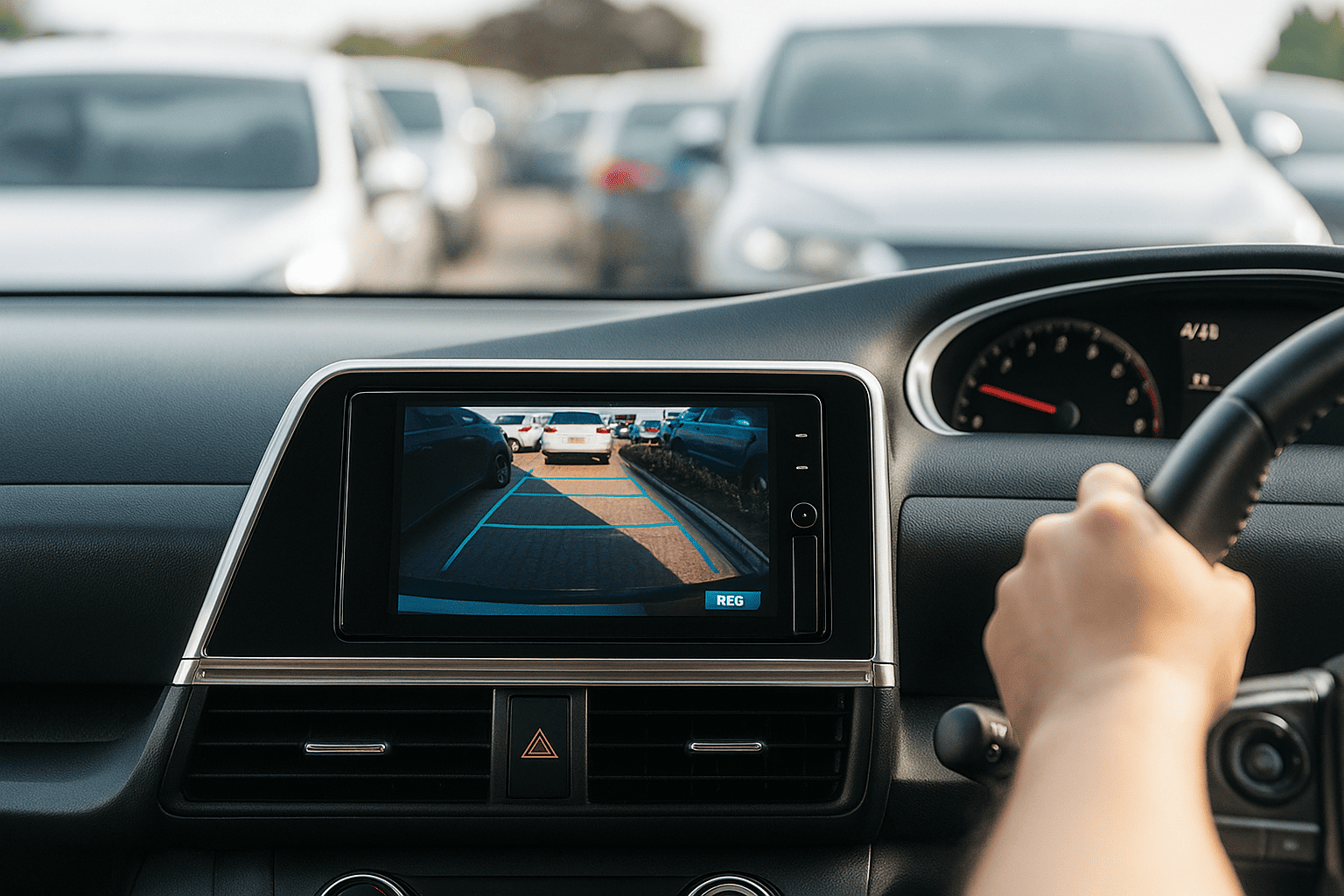 What does a reversing camera do