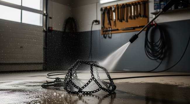 Aufbewahrung und Pflege von Schneeketten