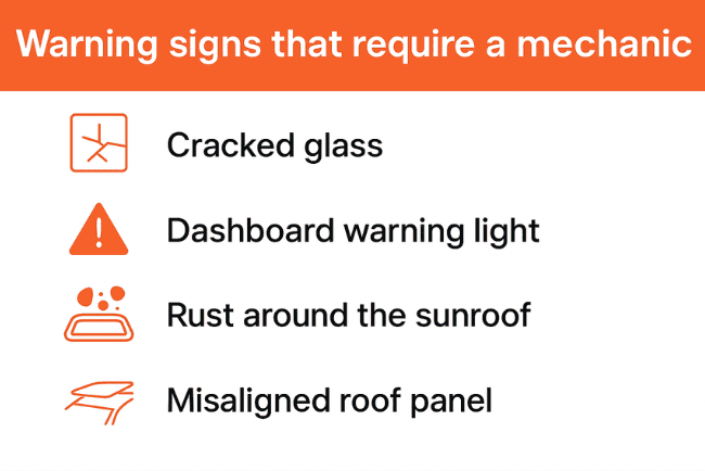 Repairing and resealing the sunroof