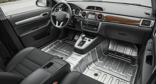 Proceso de insonorización del suelo del coche