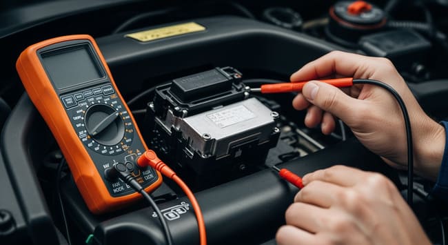 Réaliser un test avec un multimètre ou voltmètre