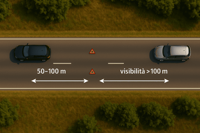 Dove posizionare il triangolo di emergenza